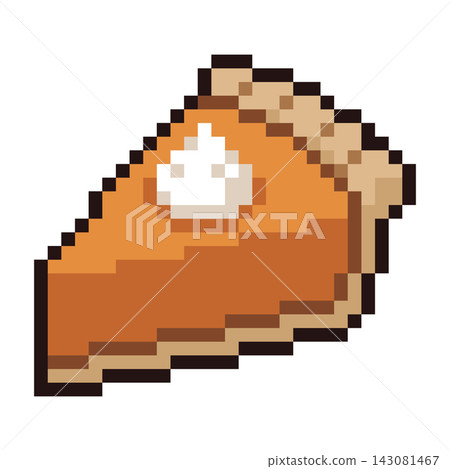Pixel Art Slice Of Pumpkin Pie Pixel Art Slice Of Pumpkin Pie 143081467