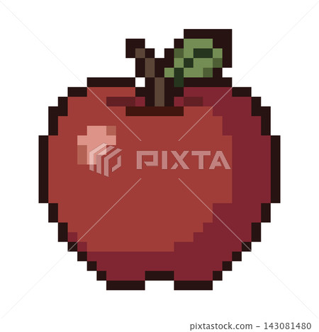 Red Apple Pixel Art Fruit Icon Red Apple Pixel Art Fruit Icon 143081480