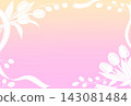 Tulip and ribbon frame on a pink background 143081484