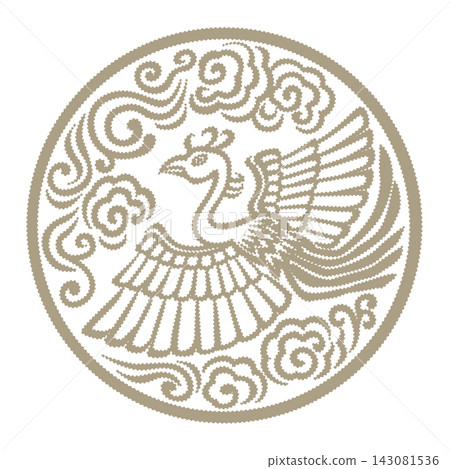Phoenix and cloud pattern Phoenix and cloud pattern 143081536
