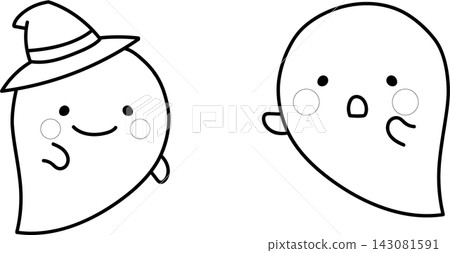 Halloween ghost (line drawing) Halloween ghost (line drawing) 143081591