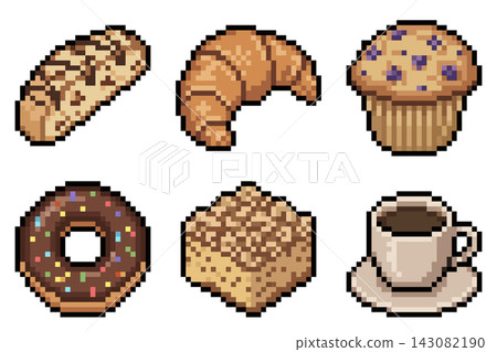 Pixel Bakery Pastry Coffee Set 143082190