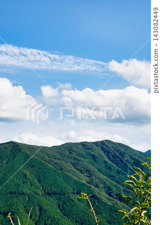 Beautiful mountain ranges, blue sky, and white clouds Beautiful mountain ranges, blue sky, and white clouds 143082449