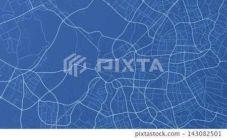 City map traces intricate network of curving roads and intersections City map traces intricate network of curving roads and intersections 143082501