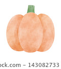 Hand drawn style cute pumpkin 143082733
