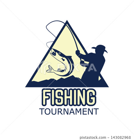 fishing logo with text space for your slogan / tag line, vector illustration 143082968