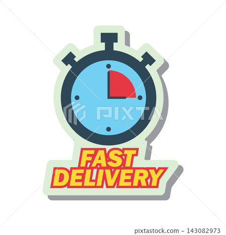 delivery concept sticker (free, fast, food delivery). vector illustration delivery concept sticker (free, fast, food delivery). vector illustration 143082973