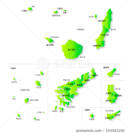 鹿兒島縣偏遠島嶼地圖 鹿兒島縣偏遠島嶼地圖 143083291