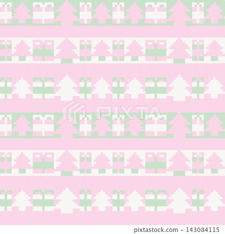 Pastel Christmas fair isle pattern design for fashion textiles, knitwear and graphics 143084115