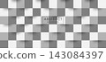 Gray and white abstract checkerboard background with alternating squares subtle shadow depth and central text outline for modern design and presentation templates 143084397