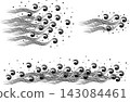 Graphics featuring undulating curves, swirling waves, and splashes of water. 143084461