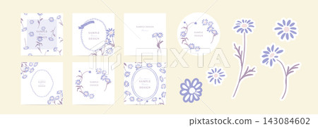 Watercolor flower and soft pastel color frame set | Cute plant frame and background material Watercolor flower and soft pastel color frame set | Cute plant frame and background material 143084602