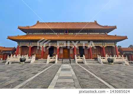 Panoramic view of the Palace of Compassion and Tranquility in the Forbidden City, Beijing Panoramic view of the Palace of Compassion and Tranquility in the Forbidden City, Beijing 143085024