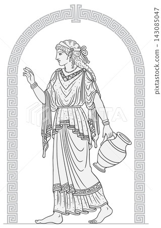 Vector Greek women. Vector Greek women. 143085047