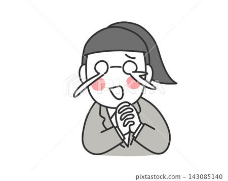A woman in a suit crying tears of joy A woman in a suit crying tears of joy 143085140