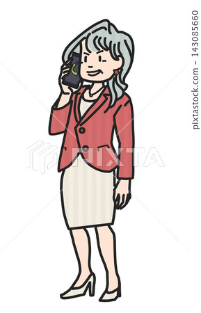 Senior women talking on smartphone Senior women talking on smartphone 143085660