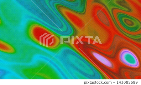 Abstract Psychedelic Red and Green Halftone Liquid Marble Abstract Psychedelic Red and Green Halftone Liquid Marble 143085689