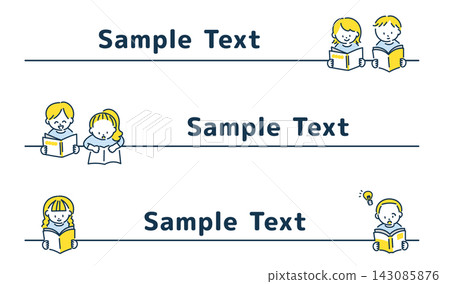 Ruled line set for children to read and study 143085876