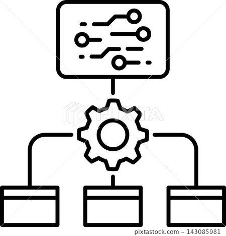 API Integration Architecture Database Connection Line Icon API Integration Architecture Database Connection Line Icon 143085981