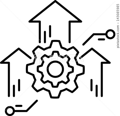 AI Data Orchestration Platform Line Icon AI Data Orchestration Platform Line Icon 143085985