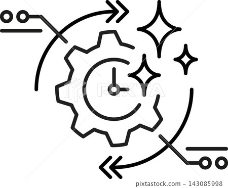 Workflow Optimization Enhancement Line Icon Workflow Optimization Enhancement Line Icon 143085998