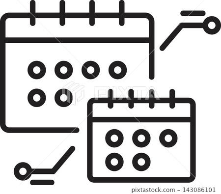 Ai Calendar Line Icon Ai Calendar Line Icon 143086101