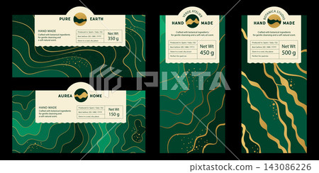 Emerald Green Stone Texture Backgrounds for Labels, Packaging and Branding, Luxury Vector Design Set Emerald Green Stone Texture Backgrounds for Labels, Packaging and Branding, Luxury Vector Design Set 143086226