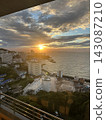 Sunset over the Pacific Ocean as seen from the hotel 143087210