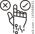 Ai hand icon choice gesture minimal design 143088631