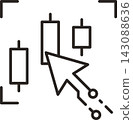 Ai icon trading chart cursor line minimal style 143088636