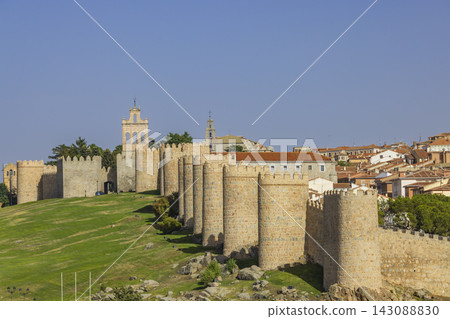 Medieval Walls in Avila, UNESCO site, Castile and Leon, Spain Medieval Walls in Avila, UNESCO site, Castile and Leon, Spain 143088830
