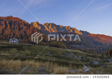 Landscape near Sella di Razzo and Sella di Rioda pass, Carnic Alps, Friuli-Venezia Giulia, Italy Landscape near Sella di Razzo and Sella di Rioda pass, Carnic Alps, Friuli-Venezia Giulia, Italy 143088868