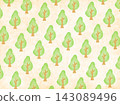 A background illustration featuring a green tree pattern against a beige background! 143089496