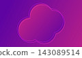 abstract shape on purple and pink color gradient background 143089514