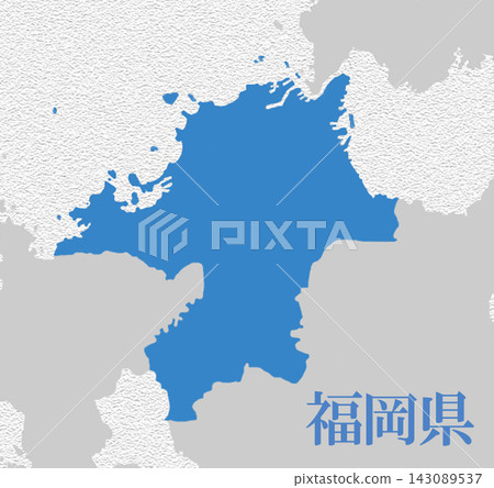 福岡縣 - 日本地圖 福岡縣 - 日本地圖 143089537