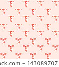 Cute seamless pattern with red bows 143089707