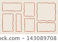 Hand-drawn wavy frame collection 143089708