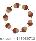 Botanical wreath with acorns 143089712