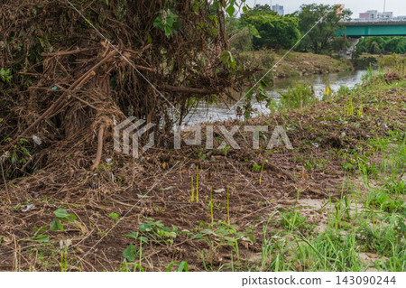 The Yadagawa River shows the scars of record-breaking short-term heavy rainfall (Nagoya City, Aichi Prefecture) The Yadagawa River shows the scars of record-breaking short-term heavy rainfall (Nagoya City, Aichi Prefecture) 143090244