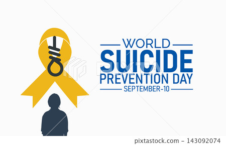 World suicide prevention day concept with yellow ribbon and person silhouette prevention awareness silhouette september intervention solidarity international observance wellness nonprofit World suicide prevention day concept with yellow ribbon and person silhouette prevention awareness silhouette september intervention solidarity international observance wellness nonprofit 143092074