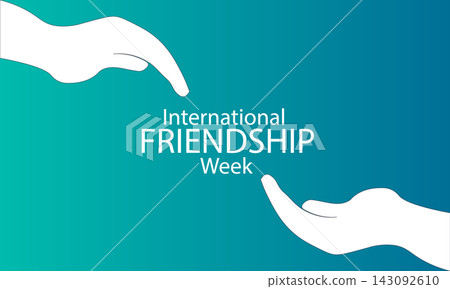 International Friendship Month Poster Banner and Background Design Template Featuring People Holding Hands, Heart, and Globe Illustration for Unity, Friendship Celebration, and Global Connection Theme International Friendship Month Poster Banner and Background Design Template Featuring People Holding Hands, Heart, and Globe Illustration for Unity, Friendship Celebration, and Global Connection Theme 143092610