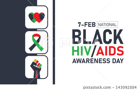 National Black HIV AIDS Awareness Day Poster Banner and Background Design Template Featuring Red Ribbon Unity Hands African American Community Illustration for February 7 Health Campaign Theme National Black HIV AIDS Awareness Day Poster Banner and Background Design Template Featuring Red Ribbon Unity Hands African American Community Illustration for February 7 Health Campaign Theme 143092884