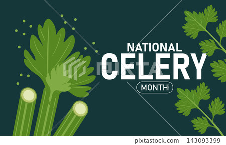 National Celery Month Poster Banner Background Template Fresh Green Vegetable Nutrition Health Diet Low Calorie Crunchy Stalk Stem Leaf Garden Farm Organic Vegan Raw Clean Eating Vector Design National Celery Month Poster Banner Background Template Fresh Green Vegetable Nutrition Health Diet Low Calorie Crunchy Stalk Stem Leaf Garden Farm Organic Vegan Raw Clean Eating Vector Design 143093399