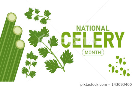 National Celery Month Poster Banner Background Template Fresh Green Vegetable Nutrition Health Diet Low Calorie Crunchy Stalk Stem Leaf Garden Farm Organic Vegan Raw Clean Eating Vector Design National Celery Month Poster Banner Background Template Fresh Green Vegetable Nutrition Health Diet Low Calorie Crunchy Stalk Stem Leaf Garden Farm Organic Vegan Raw Clean Eating Vector Design 143093400