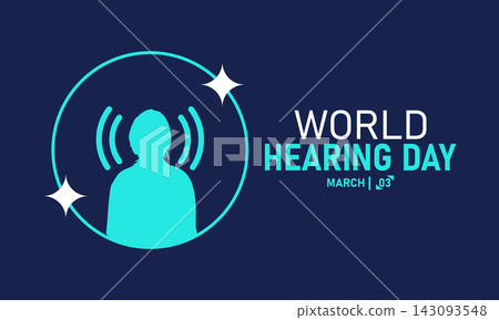 World Hearing Day, March 3 Vector, Ear Hearing Aid, Blue Ribbon Awareness Poster, Flat Design Audiology Deafness Prevention Banner Illustration Stock Graphic World Hearing Day, March 3 Vector, Ear Hearing Aid, Blue Ribbon Awareness Poster, Flat Design Audiology Deafness Prevention Banner Illustration Stock Graphic 143093548