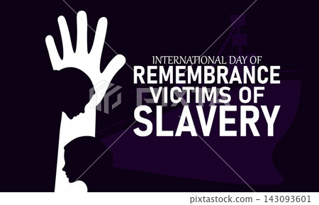International Day Remembrance Victims Slavery, March 25 Vector, Broken Chains Handcuffs Ship, Blue Ribbon Awareness Poster, Flat Design Freedom Abolition History Banner Illustration Stock Graphic International Day Remembrance Victims Slavery, March 25 Vector, Broken Chains Handcuffs Ship, Blue Ribbon Awareness Poster, Flat Design Freedom Abolition History Banner Illustration Stock Graphic 143093601