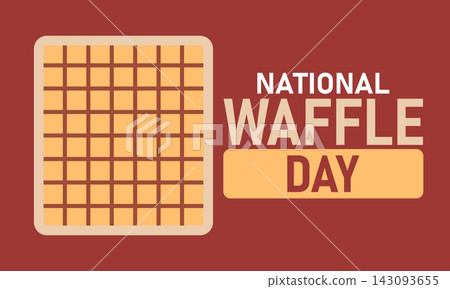 Waffle Day Sweden, March 25 Vector, Waffle Plate Syrup Cream, Blue Ribbon Awareness Poster, Flat Design Dessert Food Banner Illustration Stock Graphic Waffle Day Sweden, March 25 Vector, Waffle Plate Syrup Cream, Blue Ribbon Awareness Poster, Flat Design Dessert Food Banner Illustration Stock Graphic 143093655