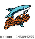 blue sharks logo with text space for your slogan 143094255