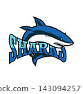 blue sharks logo with text space for your slogan 143094257