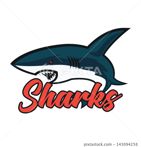 blue sharks logo with text space for your slogan 143094258